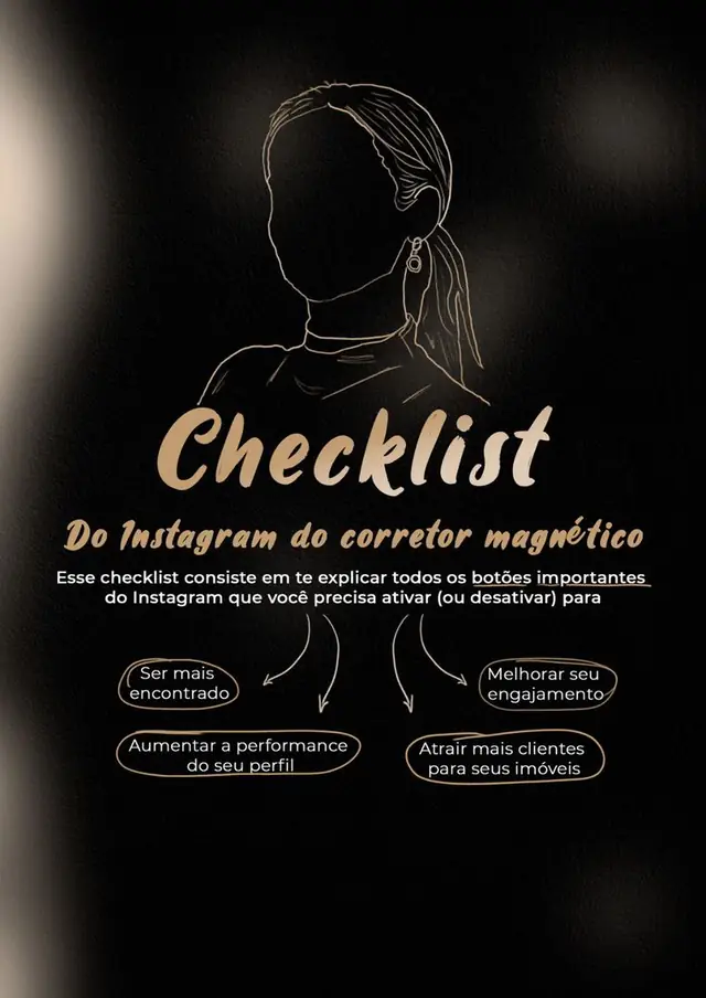 Capa do Checklist do Instagram do Corretor Magnético